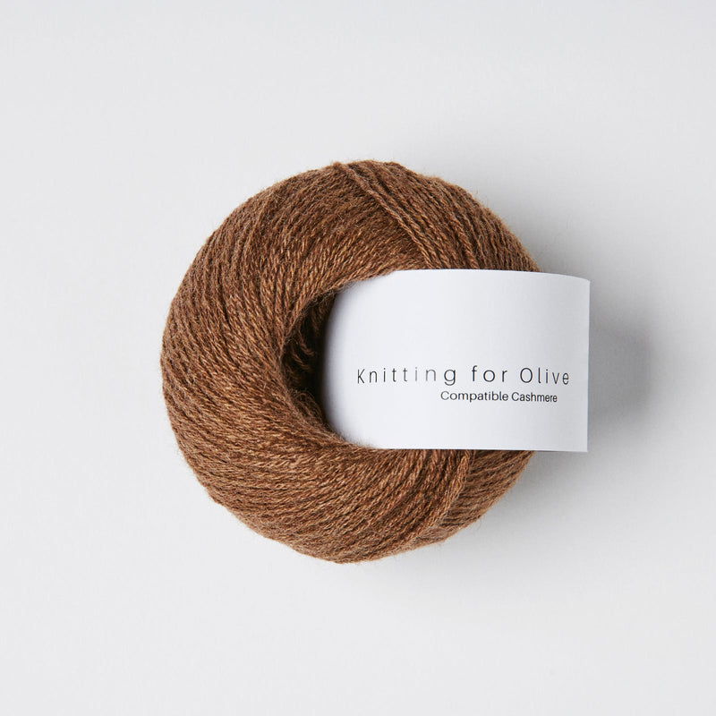 Knitting for Olive Compatible Cashmere in Dark Cognac: Kaschmirgarn in Lace-Stärke