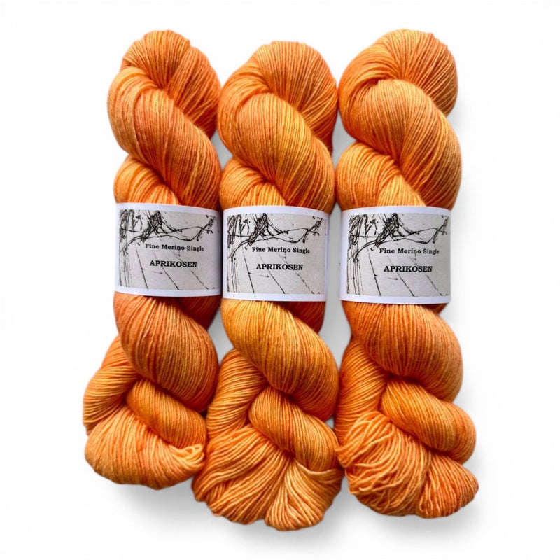 Atelier Franziska Uhl MERINO SINGLES - BONIFAKTUR - Aprikosen - Atelier Franziska Uhl MERINO SINGLES
