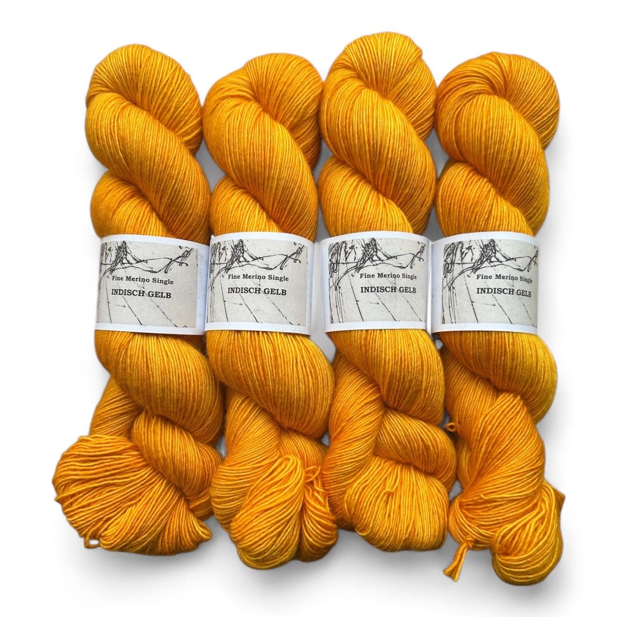 Atelier Franziska Uhl Merino Singles - BONIFAKTUR - Indisch Gelb - Atelier Franziska Uhl Atelier Franziska Uhl Merino Singles Indisch Gelb