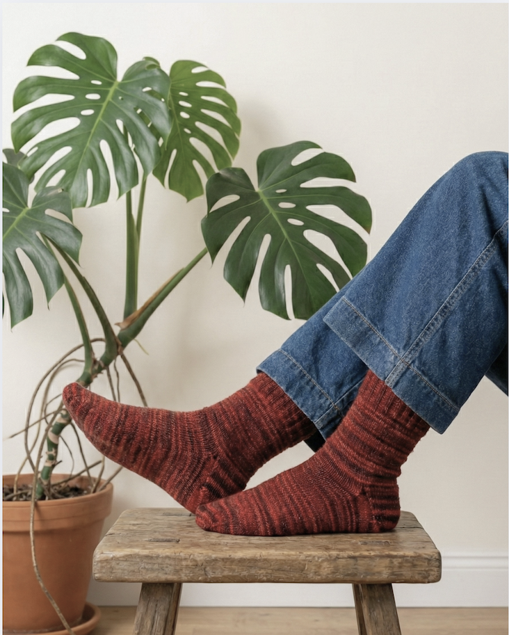 Gestrickte Socken für kalte Januartage