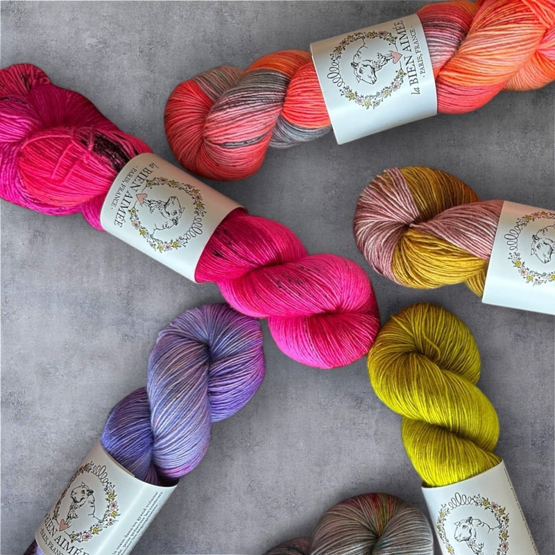 Orchidée – Garnpaket - BONIFAKTUR - Kleinste -La Bien Aimée Merino Singles - das Garn für das Orchidée-Garnpaket - BONIFAKTUR