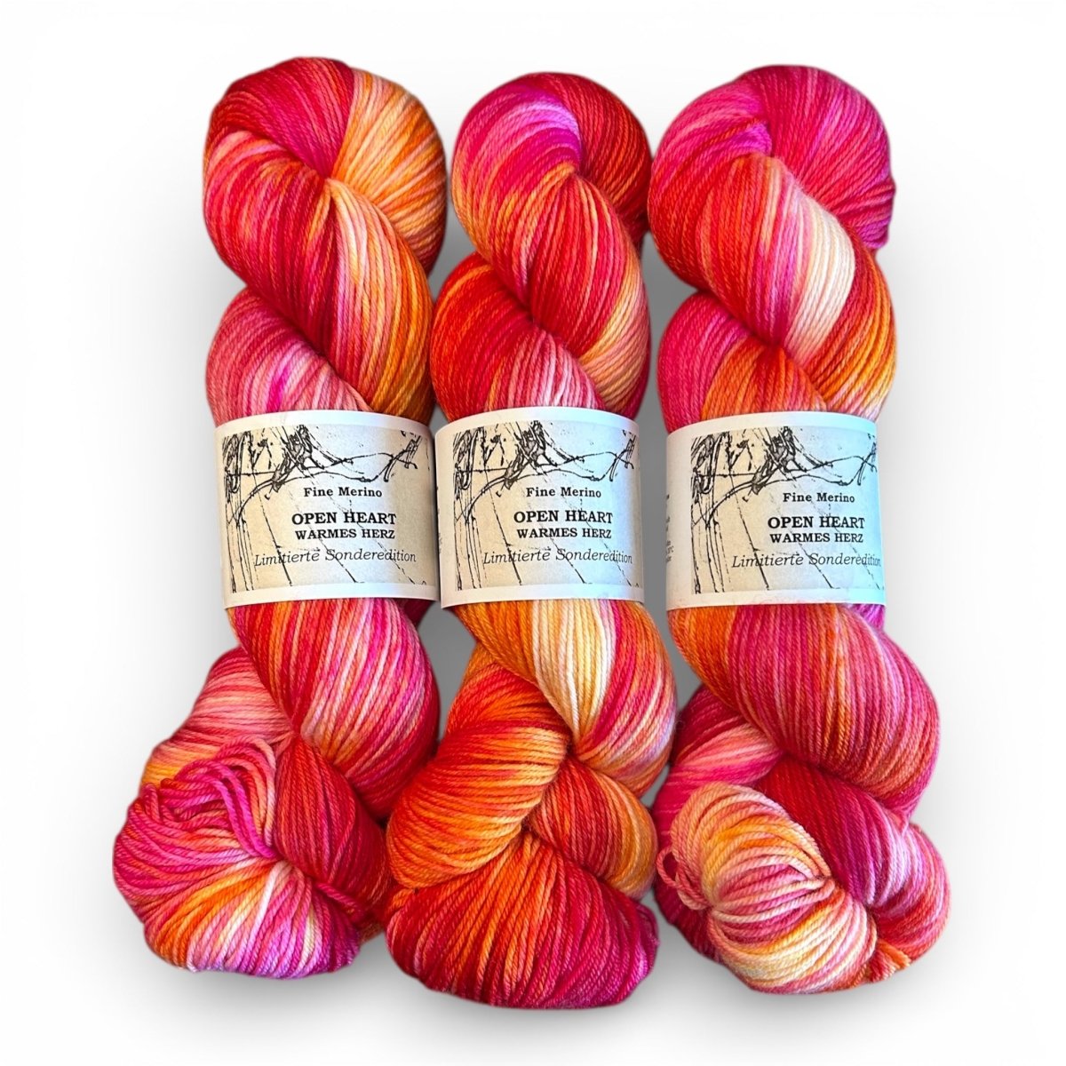 Atelier Franziska Uhl FINE MERINO SOCK - BONIFAKTUR - OPEN HEART - WARMES HERZ Sonderedition - Atelier Franziska Uhl FINE MERINO SOCK