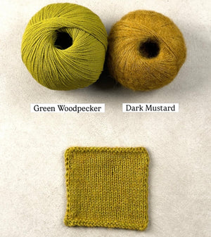 Green Woodpecker mit Dark Mustard